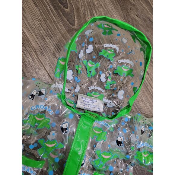 Build A Bear Froggy Frog Plush with RARE Rain Coat Plush Outfit Clothes - Picture 9 of 12